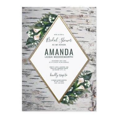 Birch Tree Woodland Bridal Shower Invitations