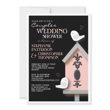 Bird Couple Damask Birdhouse Couples Shower