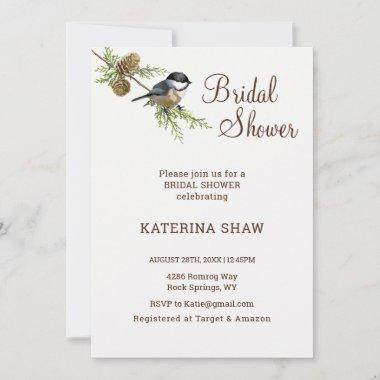 Bird Nature Bridal Shower Invitations