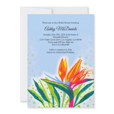 Bird of Paradise Bridal Shower Invitations