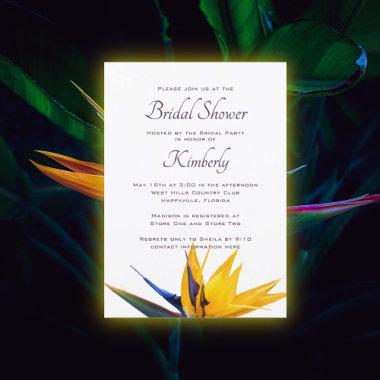 Bird of Paradise Flower Bridal Shower Invitations