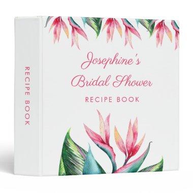 Bird of Paradise Tropical  Recipe 3 Ring Binder