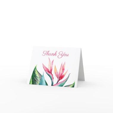 Bird of Paradise Tropical Watercolor  Thank You