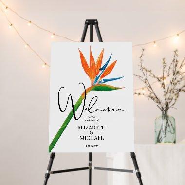 Bird of Paradise Wedding Welcome Foam Board