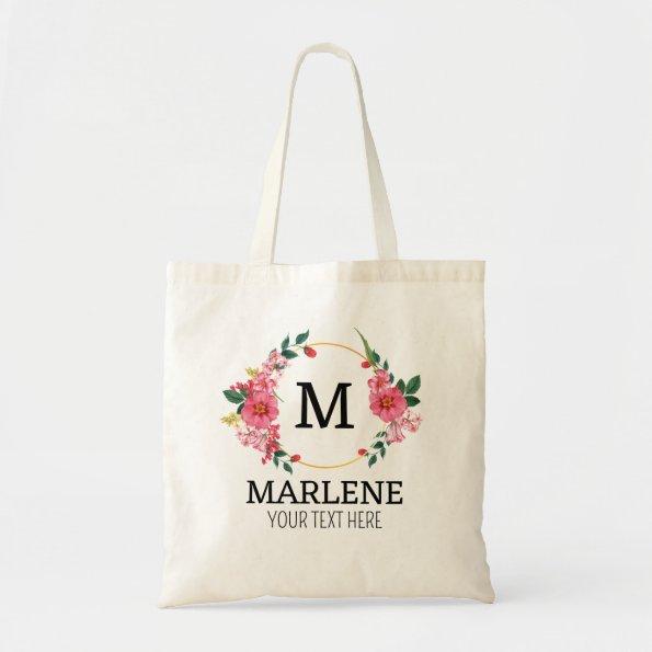 Birth Month Flower Aesthetic Custom Floral Tote Bag