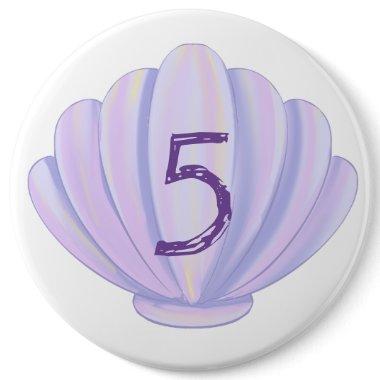 Birthday Girl Seashell Under the Sea Party Button