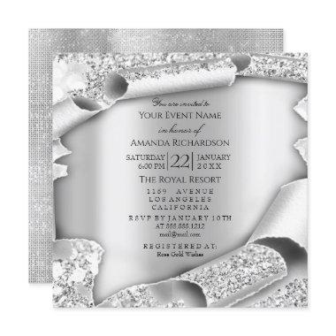Birthday Party  3D Gray Silver