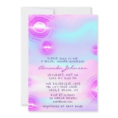 Birthday Sweet 16th Holograph Futuristic Unicorn Invitations