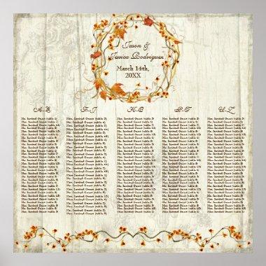 Bittersweet Fall - Reception Table Seating Chart