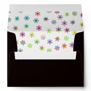 Black A7 Envelope Snowflake