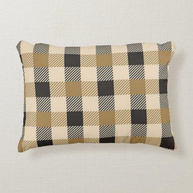 Black and Beige Crossbody Accent Pillow