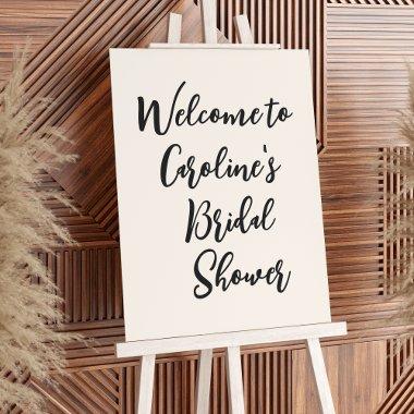 Black and Cream Simple  Welcome Sign