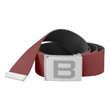 Black and dark red custom reversible men's belt