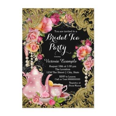 Black and Gold Bridal Tea Party