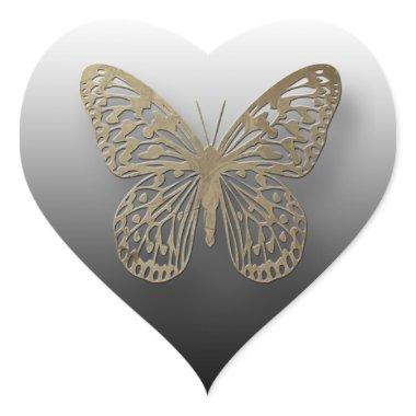 Black and Gold Butterfly Stickers