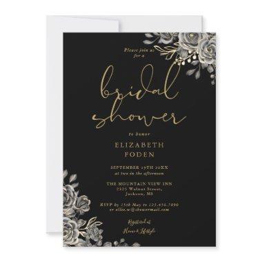 Black And Gold Gothic Floral