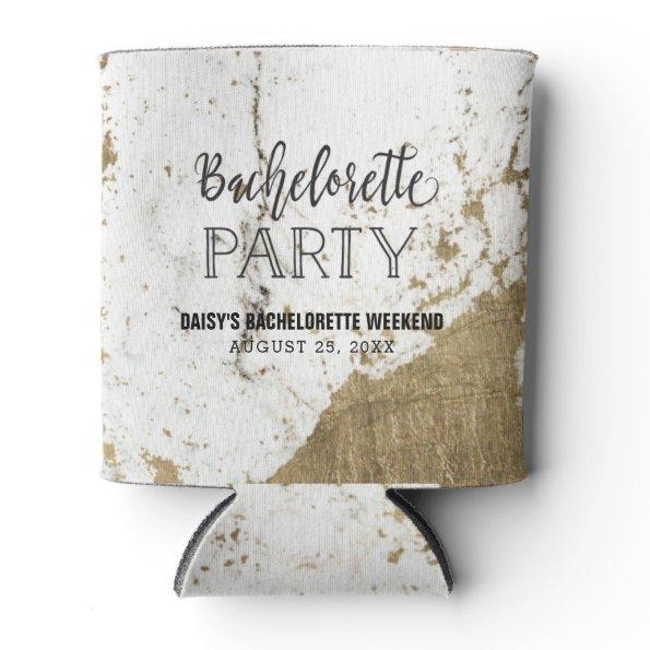Black and Gold Marble Bachelorette Party Coozie