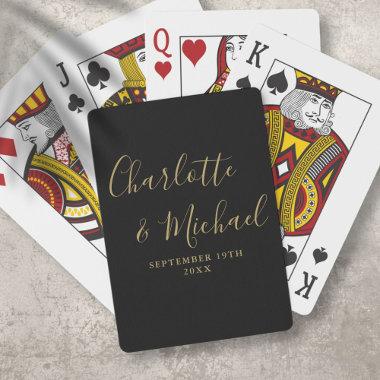 Black And Gold Signature Script Poker