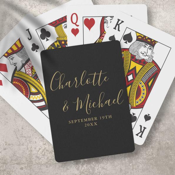 Black And Gold Signature Script Poker