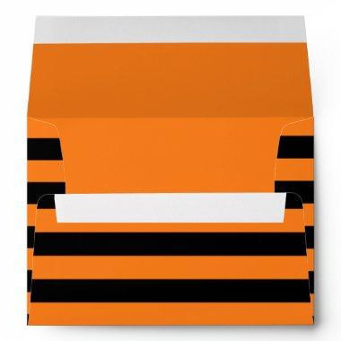 Black and Orange Stripes Envelope