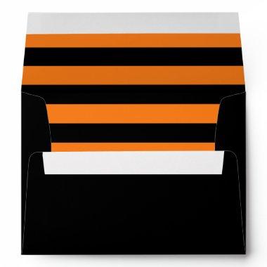 Black and Orange Stripes Envelope