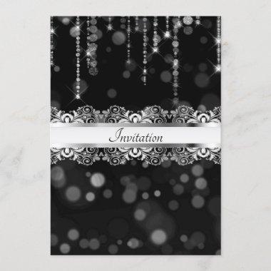 Black and Silver Glam Party Template