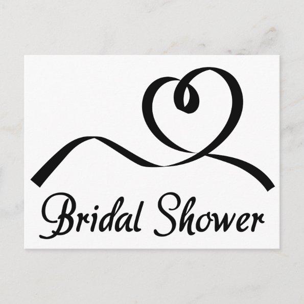 Black And White Bridal Shower Invitations Wedding