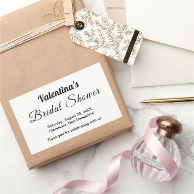 Black and White  Theme Favor Rectangular Sticker