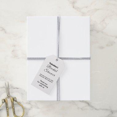 Black and White  Theme Favor Tag