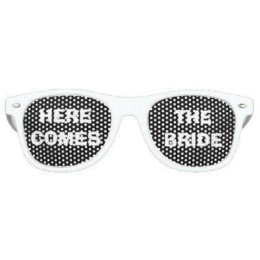 Black and White Bride's Party Eye Glasses