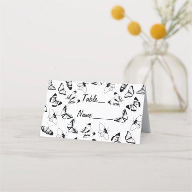 Black and White Butterflies wedding Place