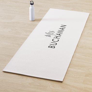 Black and White Calligraphy Bridal shower Yoga Mat