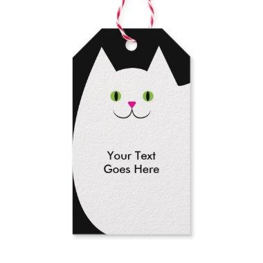 Black and White Cat Design Gift Tags