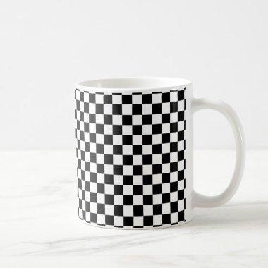 Black and White Checkerboard Coffee Mug