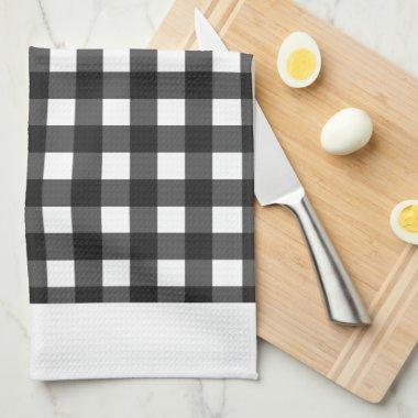 Black And White Checkered Buffalo Kitchen Towel