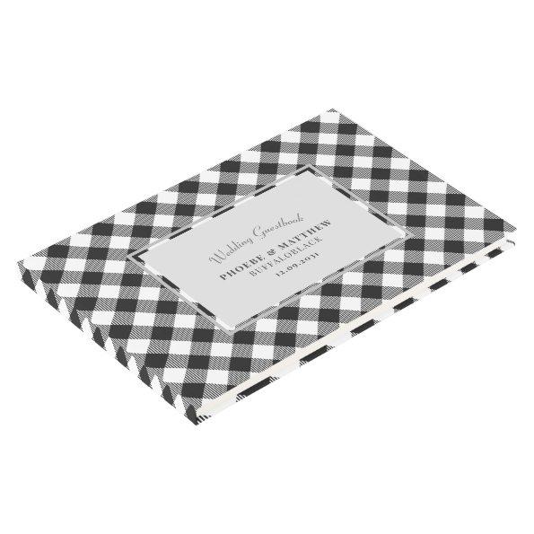 Black and White Checkered Wedding Guest Book