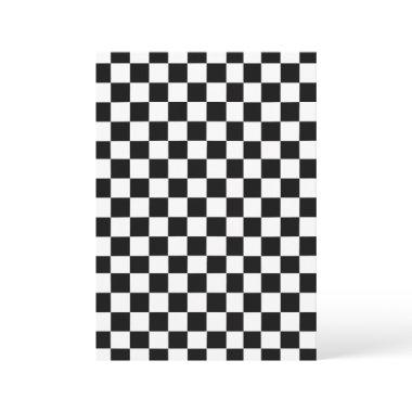 Black and White Checkered Wedding