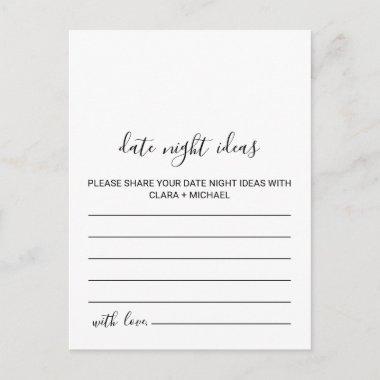 Black and White Date Night Ideas Invitations