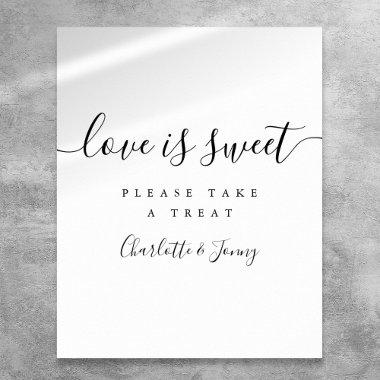 Black And White Elegant Script Love Is Sweet Sign