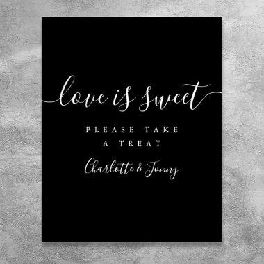 Black And White Elegant Script Love Is Sweet Sign