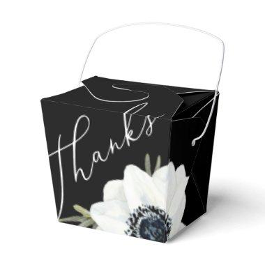 Black and White Floral  Favor Boxes
