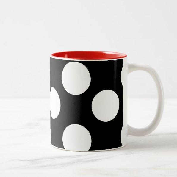 Black and White Large Polka Dot Mug