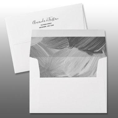 Black and White Lined Envelope
