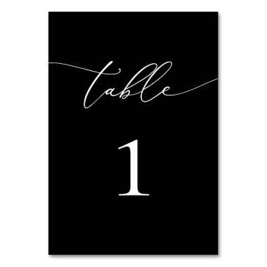 Black and White Minimalist 1 Table Number