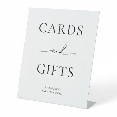 Black and White Minimalist  and Gifts Pedestal Sign