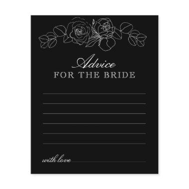 Black and White Modern Floral Advice for the Bride