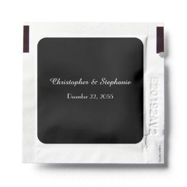 Black and White Personalized Hand Sanitizer Packet