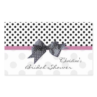 Black and white Polka dot Bridal Shower Sticker