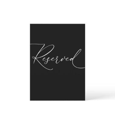 Black and White Reserved I Table Sign