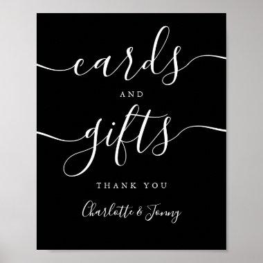Black And White Script Invitations And Gifts Sign